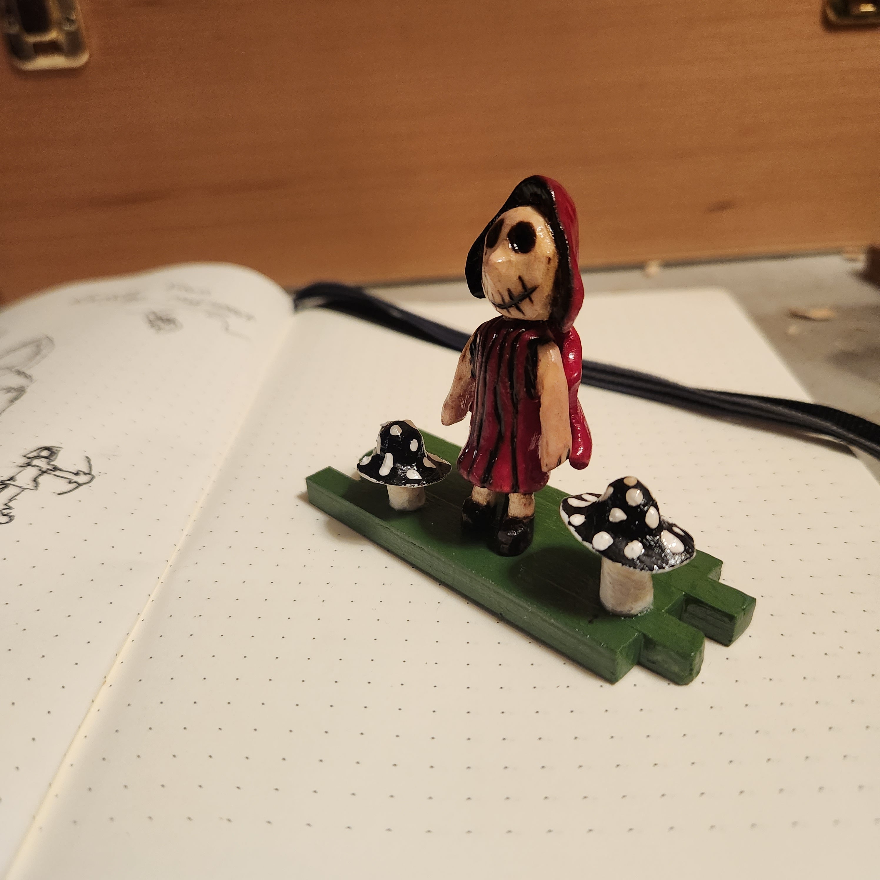 Red Riding Hood Figurine - With Moveable Cape