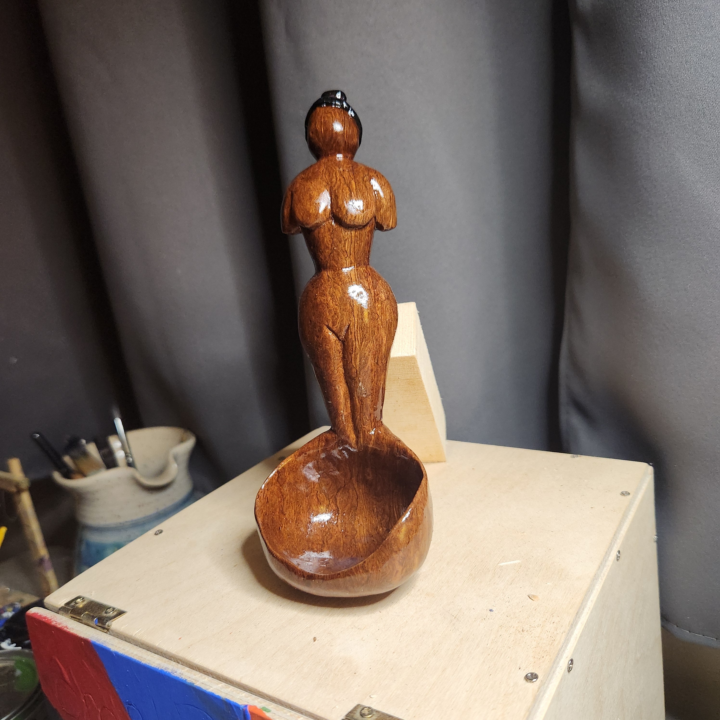 Hand Carved Lady Scooper