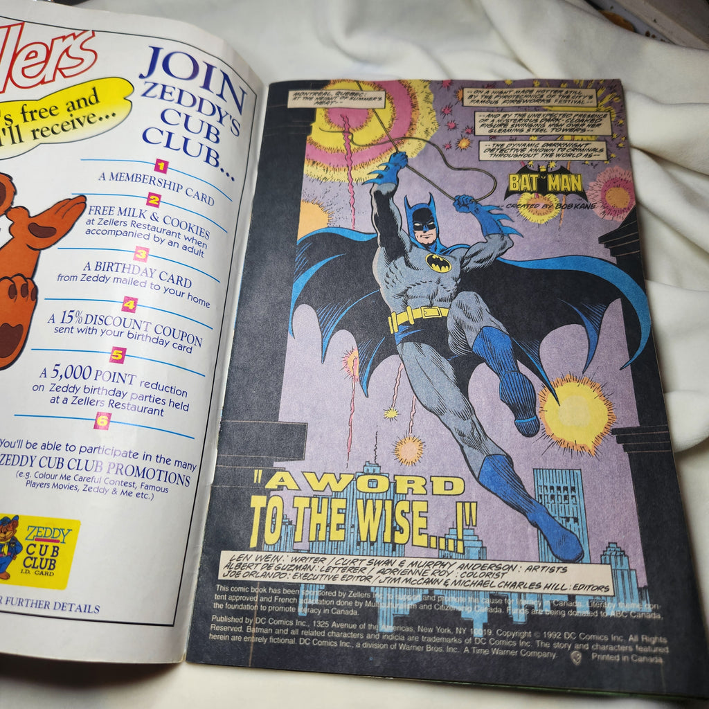 Batman Comic-A Word to the Wise 1992