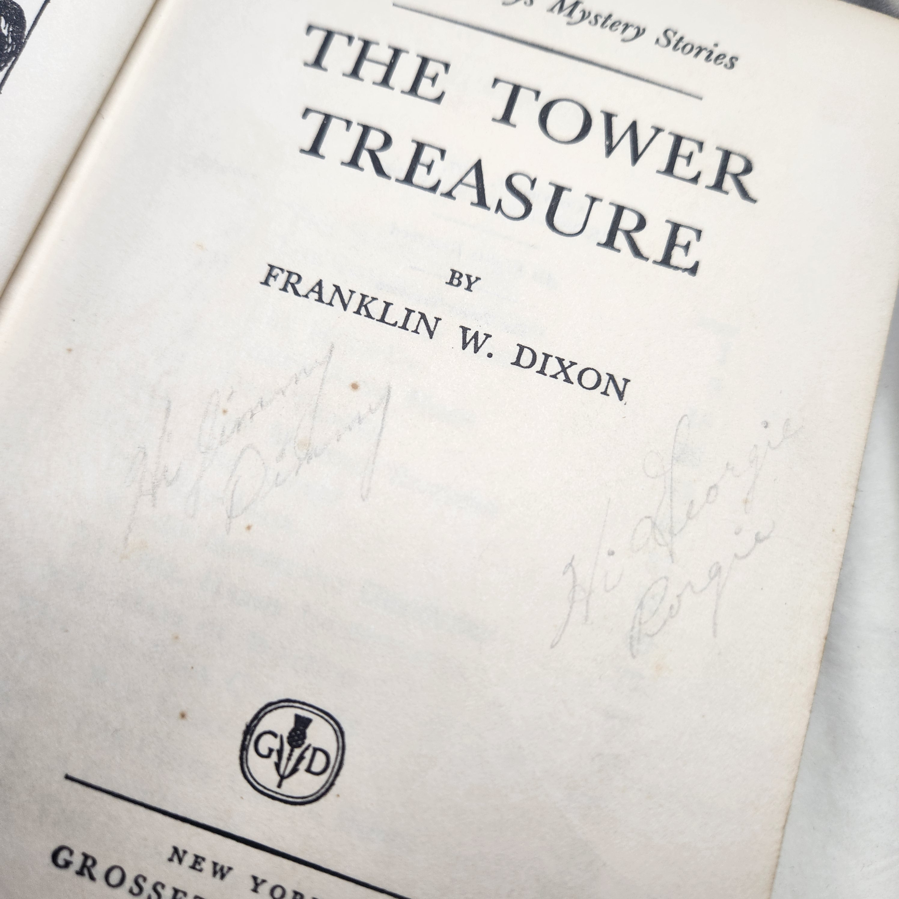 1927 Hardy Boys-Issue#1 'The Tower Treasure'