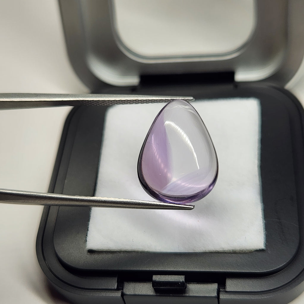Bi-colour Amethyst Rose Cabochon