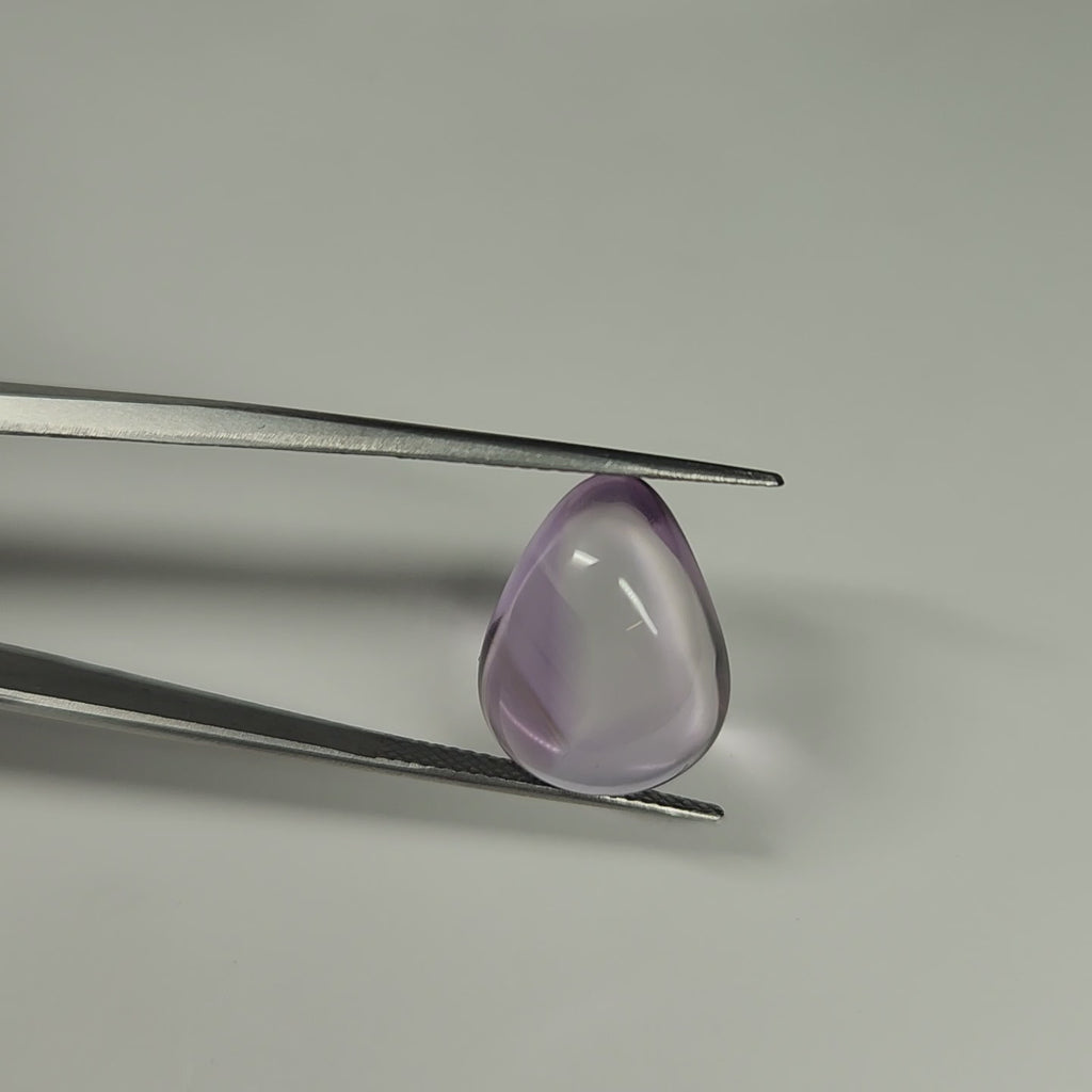 Bi-colour Amethyst Rose Cabochon